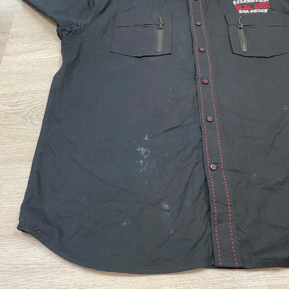 Attitude Gold Redemption Y2K Long Sleeve Button Up Shirt Men's 2XL - Picture 9 of 12